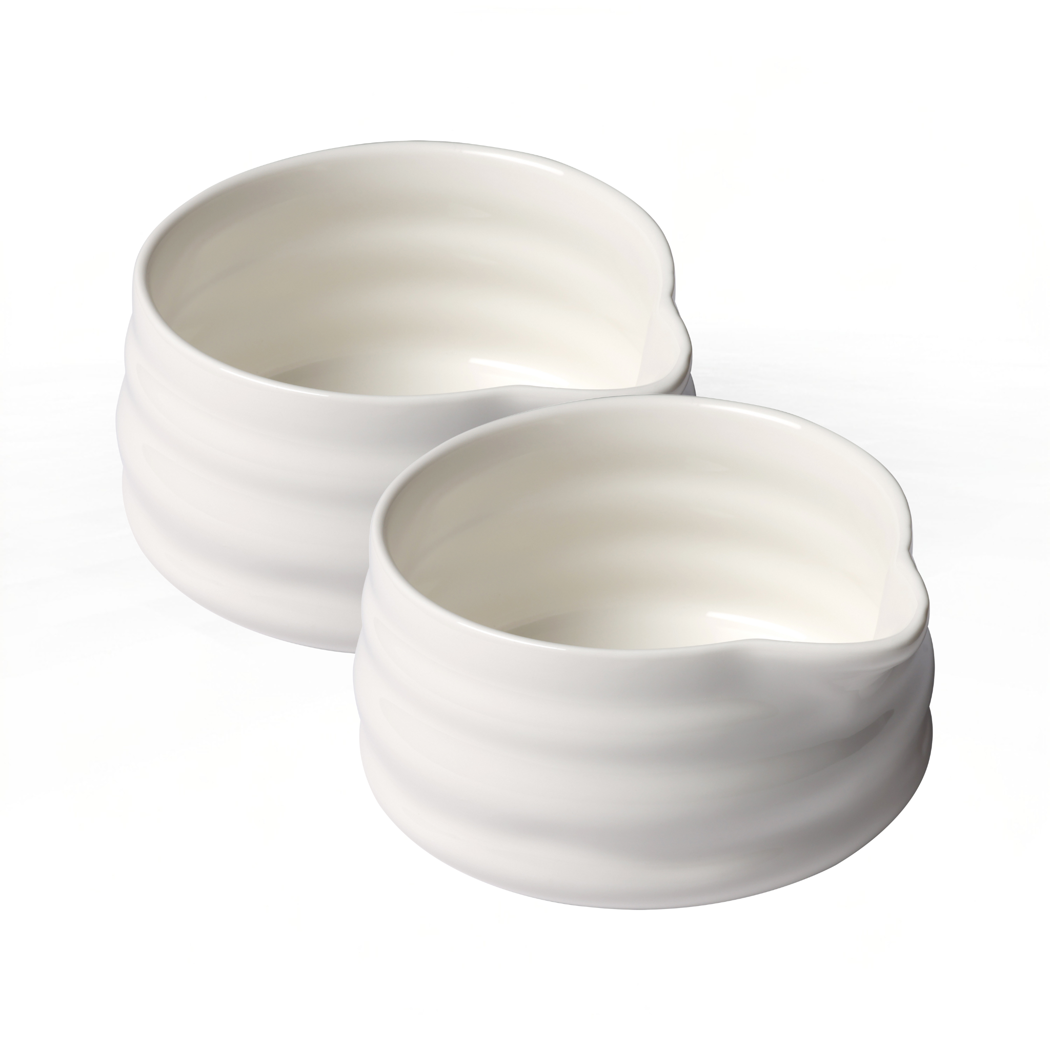 Matcha Bowl with Spout - White
