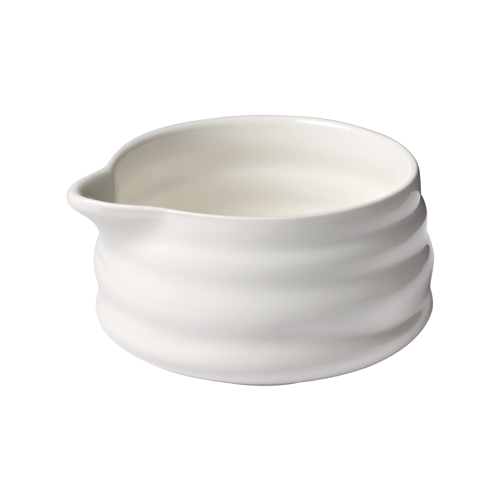 Matcha Bowl with Spout - White