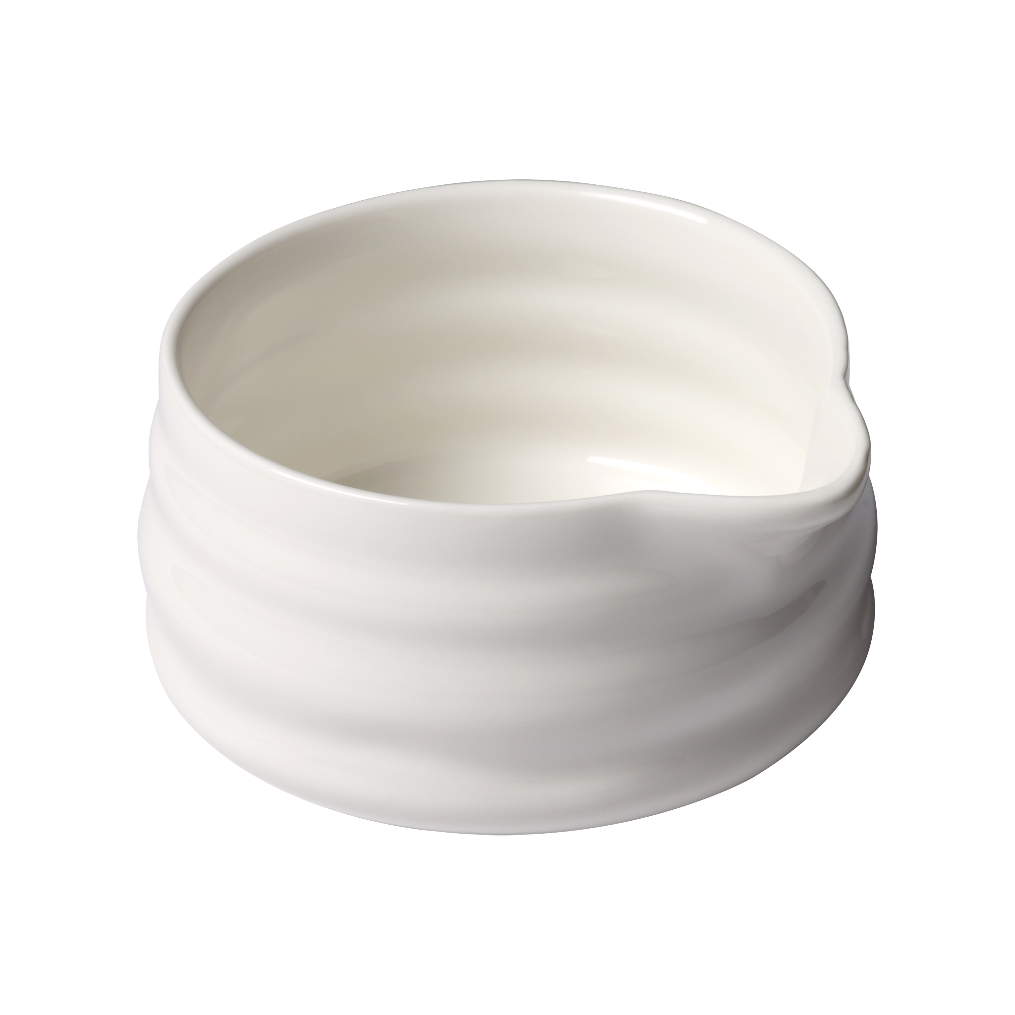 Matcha Bowl with Spout - White