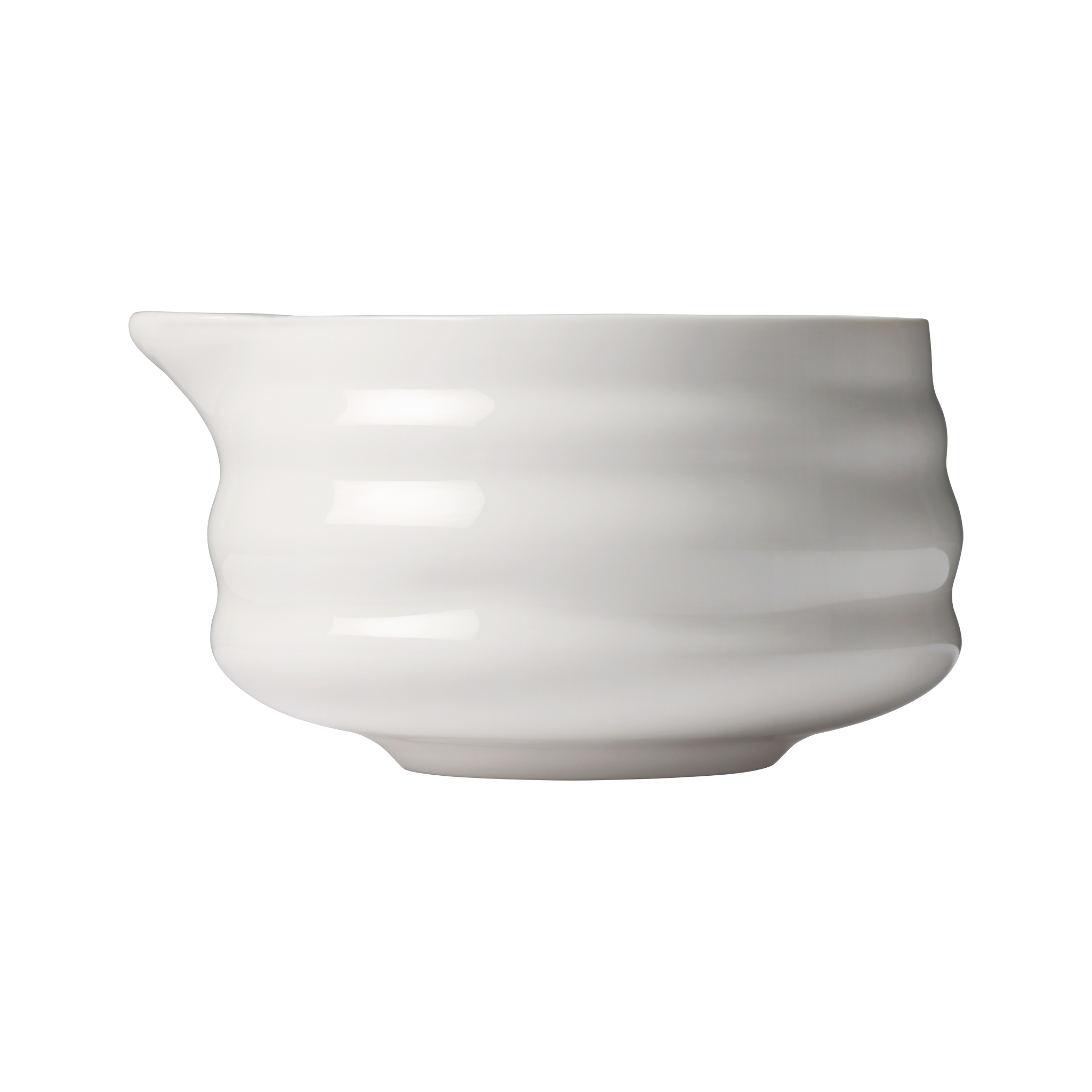 Matcha Bowl with Spout - White